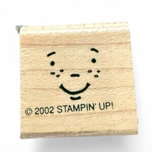 Stampin' Up 2002 Smiling Freckle Face Mini Rubber Stamp
